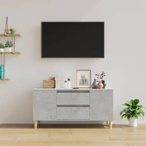 TV skříňka betonově šedá 102x44,5x50 cm kompozitní dřevo - obrázek 3