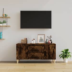TV skříňka kouřový dub 102x44,5x50 cm kompozitní dřevo - obrázek 3