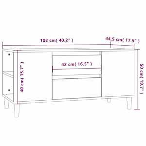 TV skříňka kouřový dub 102x44,5x50 cm kompozitní dřevo - obrázek 10