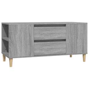 TV skříňka šedá sonoma 102x44,5x50 cm kompozitní dřevo - obrázek 2