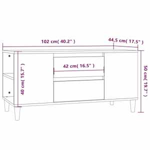 TV skříňka šedá sonoma 102x44,5x50 cm kompozitní dřevo - obrázek 10