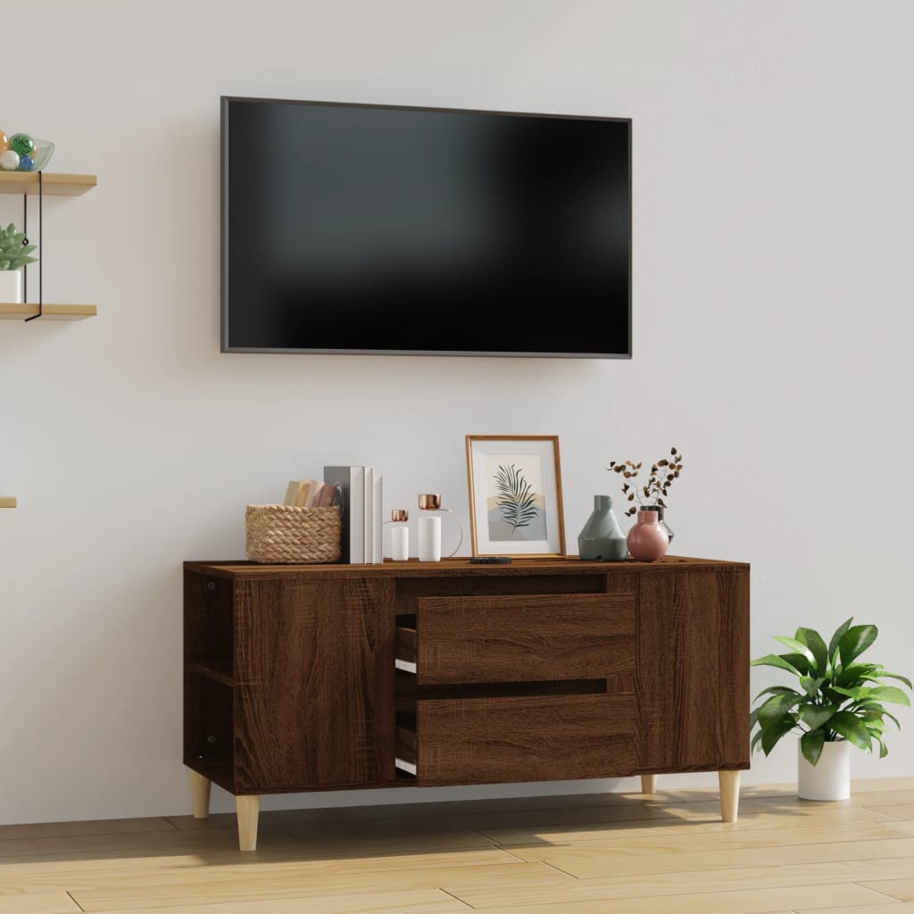 vida XL TV-Schrank Braun Eichen-Optik 102x 44,5x 50 cm Holzwerkstoff