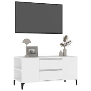 TV skříňka bílá 102x44,5x50 cm kompozitní dřevo - obrázek 4