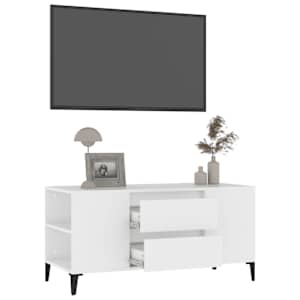 TV skříňka bílá 102x44,5x50 cm kompozitní dřevo - obrázek 5