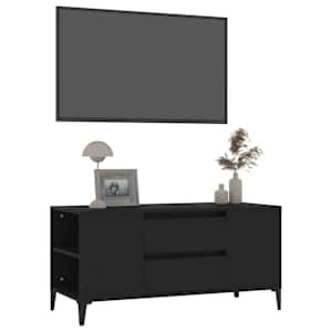 TV skříňka černá 102x44,5x50 cm kompozitní dřevo - obrázek 4