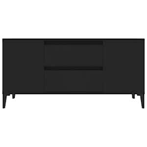 TV skříňka černá 102x44,5x50 cm kompozitní dřevo - obrázek 6