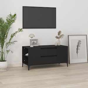 TV skříňka černá 102x44,5x50 cm kompozitní dřevo - obrázek 1