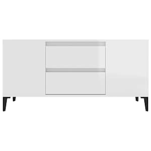 TV skříňka bílá vysoký lesk 102 x 44,5 x 50 cm kompozitní dřevo - obrázek 6