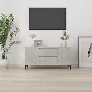 TV skříňka betonově šedá 102x44,5x50 cm kompozitní dřevo - obrázek 3