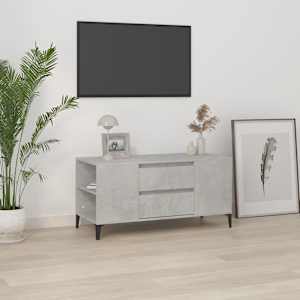 TV skříňka betonově šedá 102x44,5x50 cm kompozitní dřevo - obrázek 1