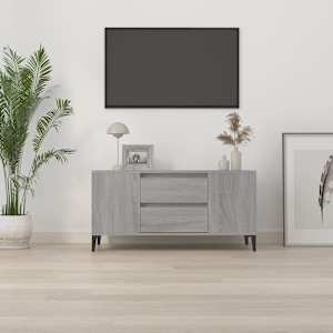 TV skříňka šedá sonoma 102x44,5x50 cm kompozitní dřevo - obrázek 3
