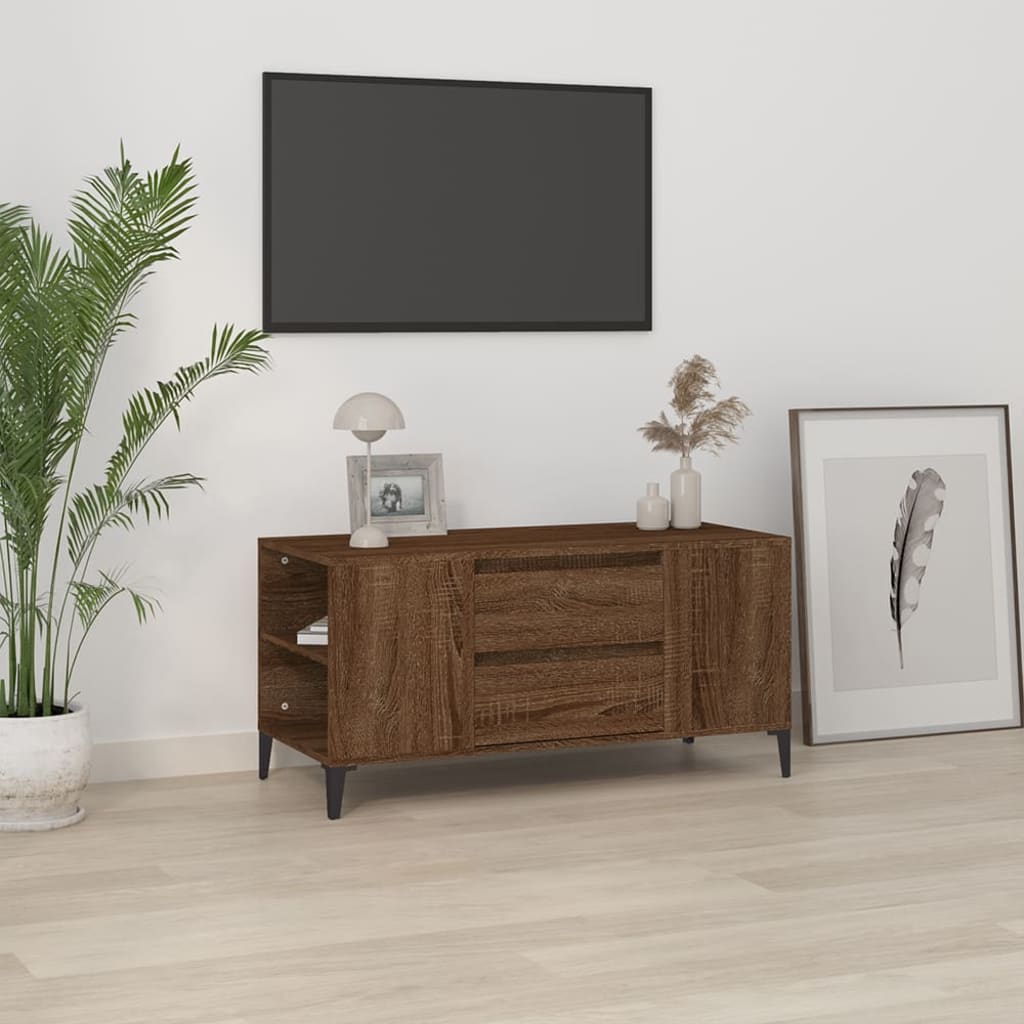 vida XL TV-Schrank Braun Eichen-Optik 102x 44,5x 50 cm Holzwerkstoff