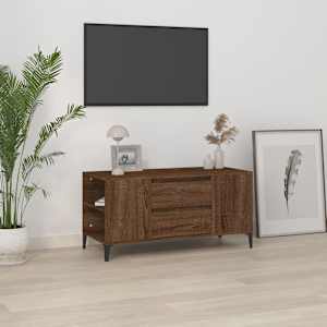 TV omarica rjavi hrast 102x44,5x50 cm inženirski les