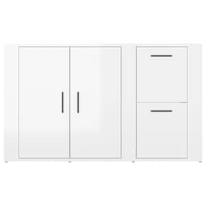 Příborník bílý s vysokým leskem 100x33x59,5 cm kompozitní dřevo - obrázek 6