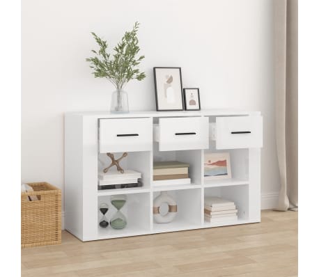 vidaXL magasf&eacute;nyű feh&eacute;r szerelt fa t&aacute;lal&oacute;szekr&eacute;ny 100x30x59,5 cm