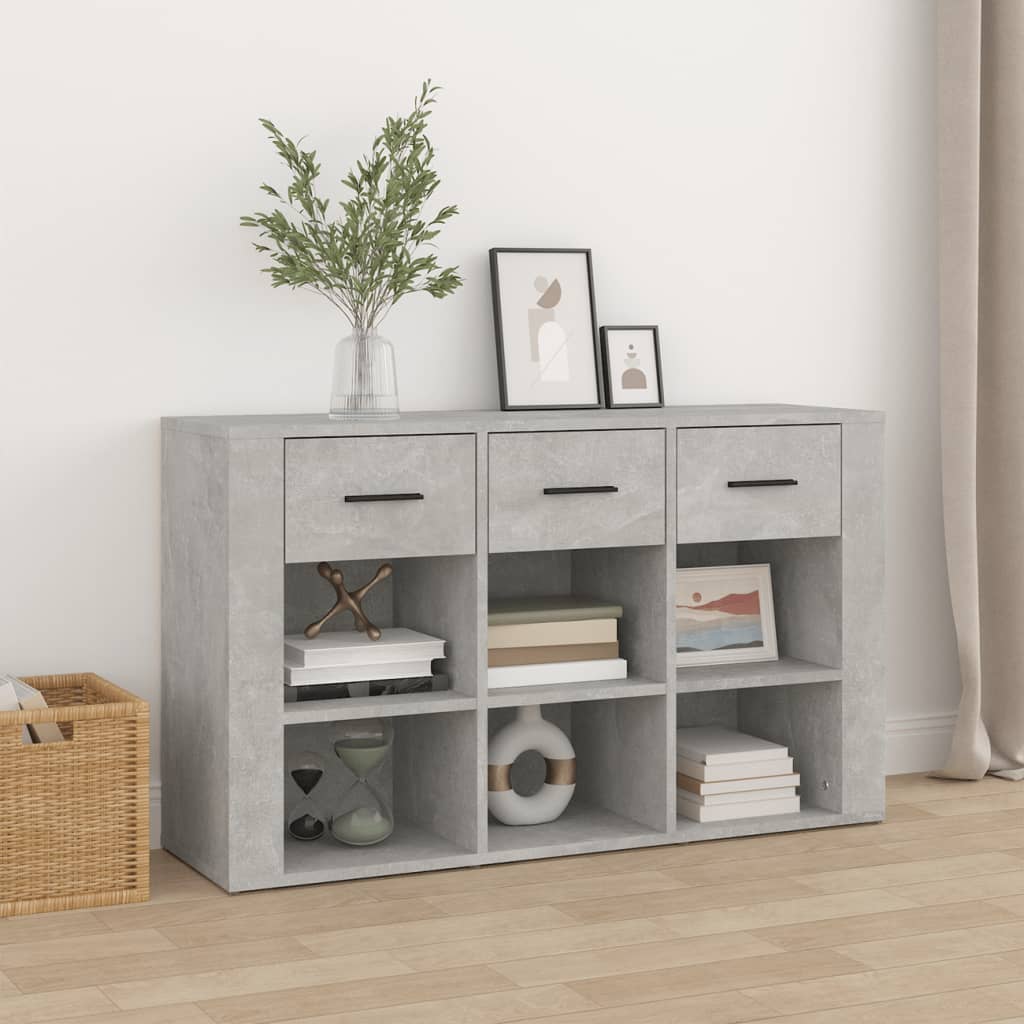 Buffet Gris béton 100x30x59,5 cm Bois d'ingénierie