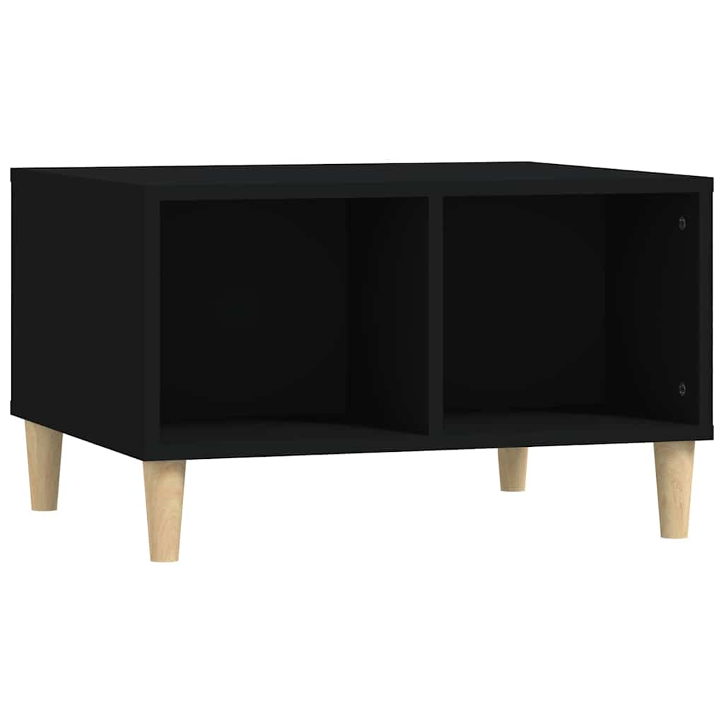 vidaXL fekete szerelt fa doh&aacute;nyz&oacute;asztal 60x50x36,5 cm