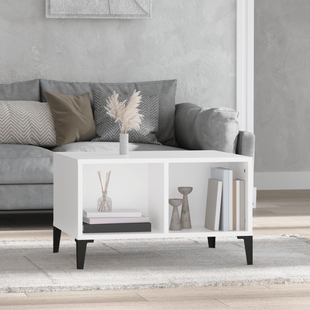 vida XL Couchtisch Weiß 60x 50x 36,5 cm Holzwerkstoff