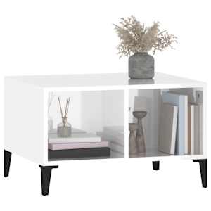 Konferenční stolek bílý s leskem 60x50x36,5 cm kompozitní dřevo - obrázek 4