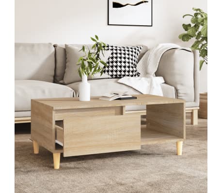 vidaXL Salongbord sonoma eik 90x50x36,5 cm konstruert tre