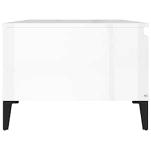 Konferenční stolek bílý s leskem 90x50x36,5 cm kompozitní dřevo - obrázek 6