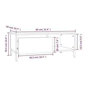 Konferenční stolek betonově šedý 90x50x36,5 cm kompozitní dřevo - obrázek 8
