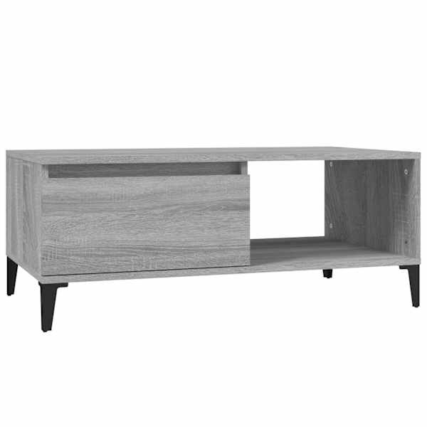 vidaXL kohvilaud, hall Sonoma tamm, 90x50x36,5 cm, tehispuit