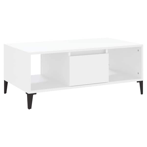vidaXL kohvilaud, valge, 90x50x36,5 cm, tehispuit