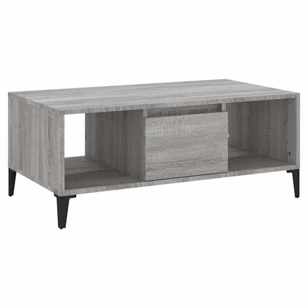 vidaXL kohvilaud, hall Sonoma tamm, 90x50x36,5 cm, tehispuit