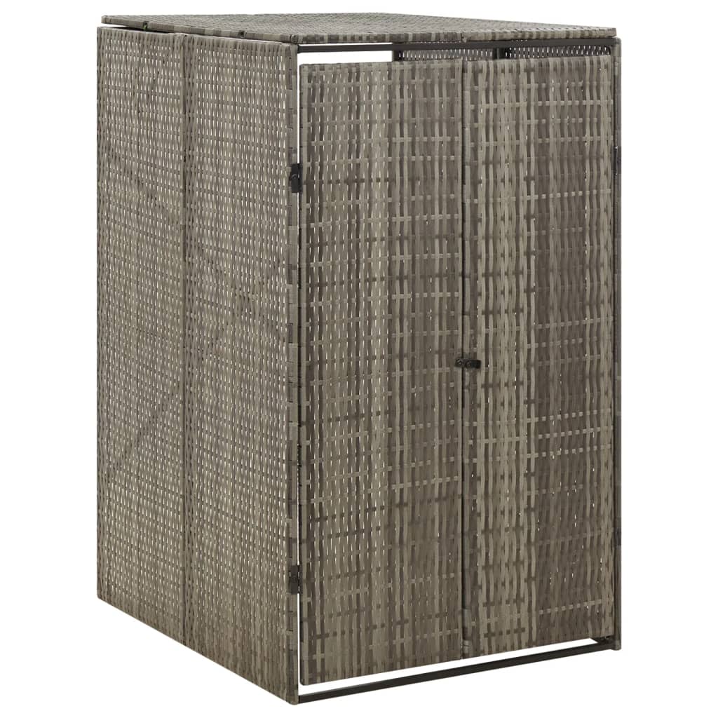 Vidaxl Copribidone Singolo Grigio 70X80X117 Cm In Polyrattan