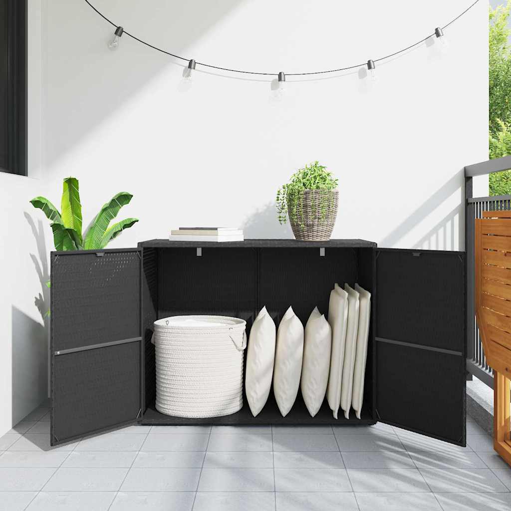 Storage Unit Outdoor Storage Cabinet Patio Storage Box Poly Rattan vidaXL - Picture 6 of 24