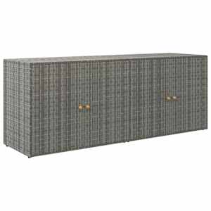 vidaXL aia hoiukapp, hall, 198x55,5x80 cm pol&uuml;rotang