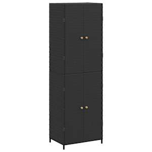 vidaXL aia hoiukapp, must, 59 x 40 x 180 cm, pol&uuml;rotang