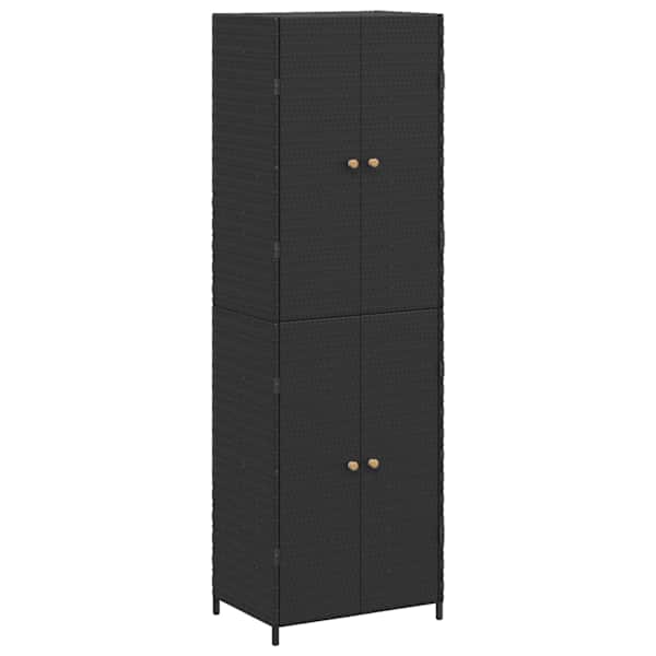 vidaXL aia hoiukapp, must, 59 x 40 x 180 cm, pol&uuml;rotang