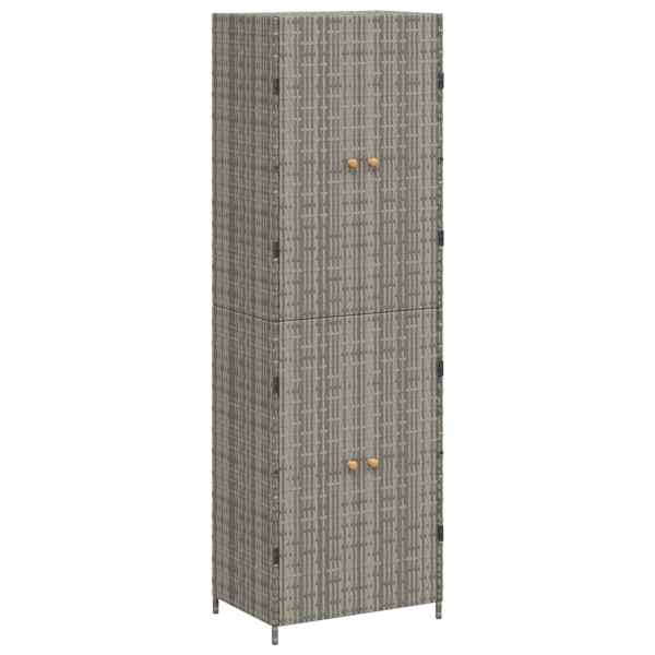 vidaXL aia hoiukapp, hall, 59 x 40 x 180 cm pol&uuml;rotang
