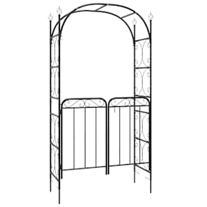 vidaXL v&auml;ravaga aiakaar, must, 108 x 45 x 235 cm, teras