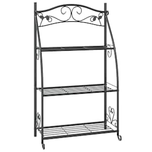 vidaXL lilleriiul, must, 56 x 30 x 96 cm, teras