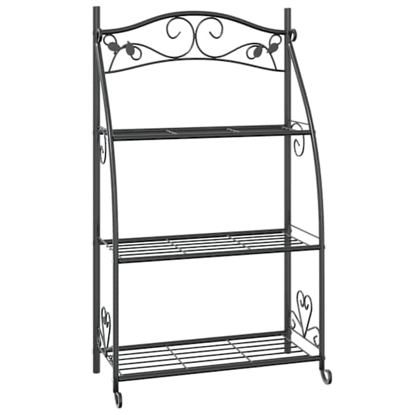 vidaXL lilleriiul, must, 56 x 30 x 96 cm, teras