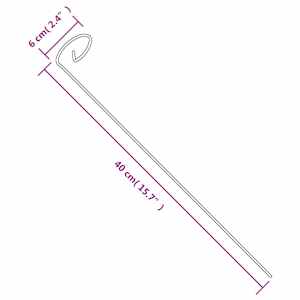 Tyčky k rostlinám 20 ks tmavě zelené 40 cm ocel - obrázek 5
