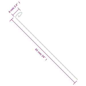 Tyčky k rostlinám 20 ks tmavě zelené 61 cm ocel - obrázek 5