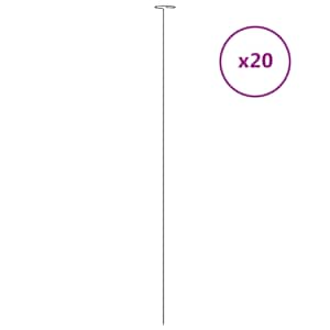 Tyčky k rostlinám 20 ks tmavě zelené 91 cm ocel - obrázek 2
