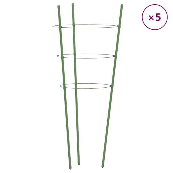 vidaXL aia taimetoed 3 r&otilde;ngaga, 5 tk, roheline, 45 cm, teras