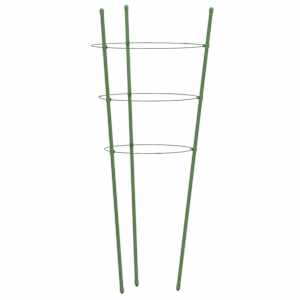 Opory pro zahradní rostliny se 3 kroužky 5 ks zelené 45 cm ocel - obrázek 4