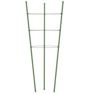 Opory pro zahradní rostliny se 3 kroužky 5 ks zelené 60 cm ocel - obrázek 5