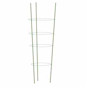 Opory pro zahradní rostliny se 4 kroužky 5 ks zelené 90 cm ocel - obrázek 4