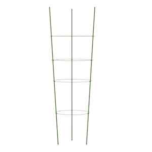 Opory pro zahradní rostliny se 4 kroužky 5 ks zelené 90 cm ocel - obrázek 5