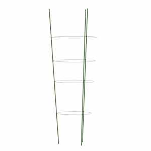 Opory pro zahradní rostliny se 4 kroužky 5 ks zelené 90 cm ocel - obrázek 6