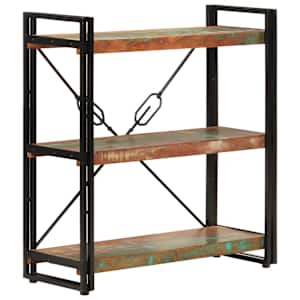Knihovna se 3 policemi 77x30x80 cm recyklované dřevo a železo - obrázek 8