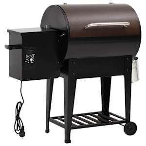 vidaXL pelletgrill alumise riiuliga, must, 94 cm, raud