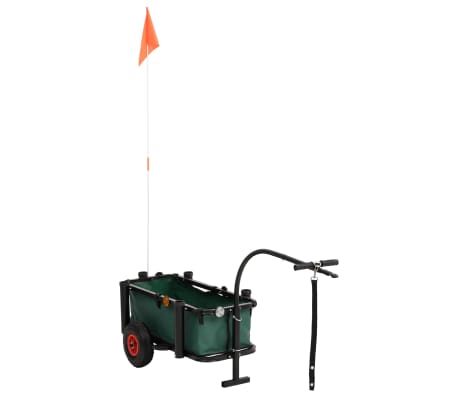 vidaXL Angelwagen mit Tasche Schwarz Stahl